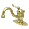 Kingston Polished Brass Single Handle 4" Centerset Bathroom Faucet KB3402PL