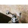 Kingston Chrome Single Handle 4" Centerset Bathroom Faucet with Pop-up KB3541BL