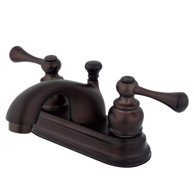Kingston Oil Rubbed Bronze 2 Handle 4" Centerset Bathroom Faucet KB3605BL
