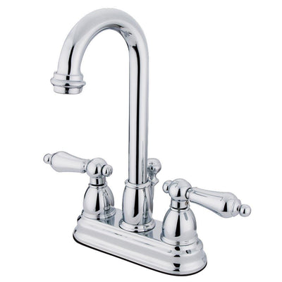 Kingston Chrome two handle 4" Centerset Bathroom Faucet with Pop-up KB3611AL
