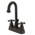 Kingston Oil Rubbed Bronze 2 handle 4" Centerset Bathroom Faucet KB3615AX
