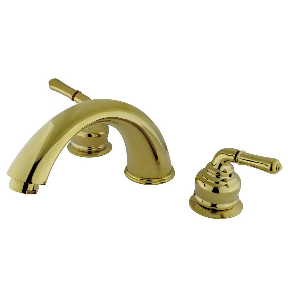 Kingston Brass Polished Brass Magellan roman tub filler faucet KB362