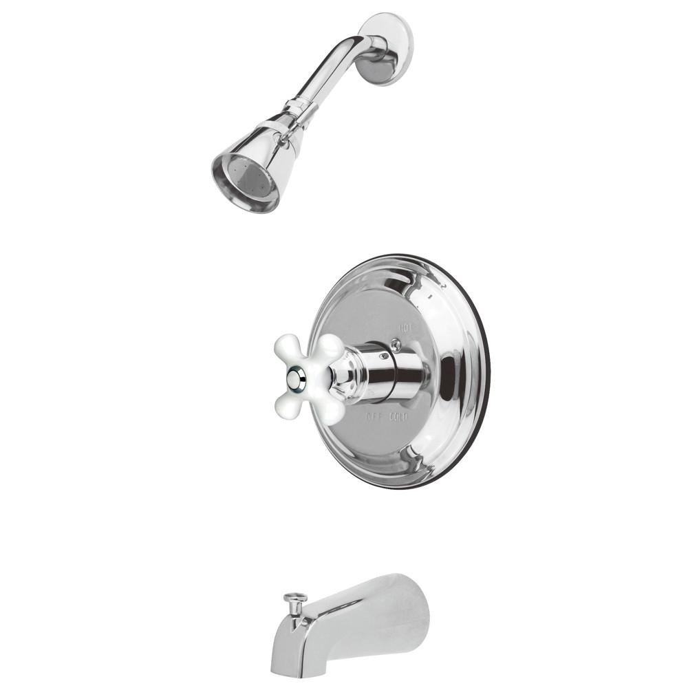 Kingston Brass Chrome Single Handle Tub and Shower Combination Faucet KB3631PX