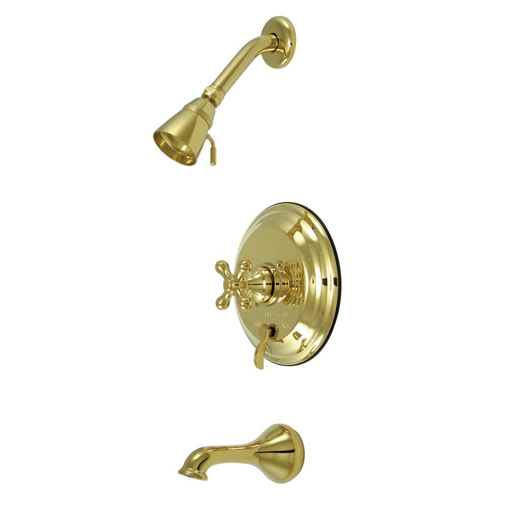 Kingston Polished Brass Single Handle Tub & Shower Combination Faucet KB36320AX