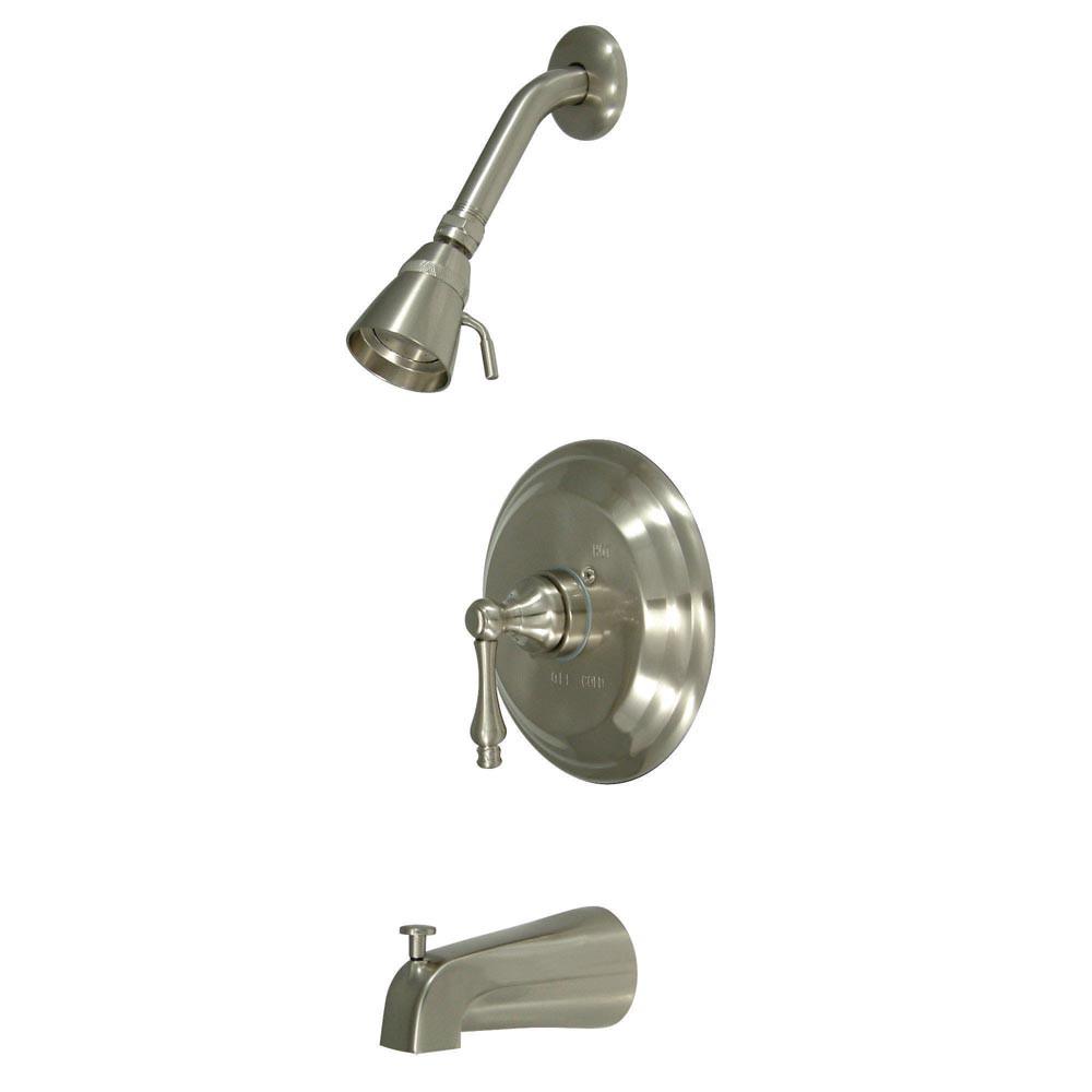 Moen 82970SRN Halle Posi-Temp Tub and Shower with Valve Included Spot Resist Brushed Nickel