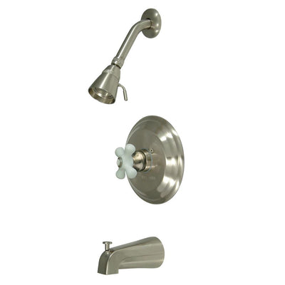 Kingston Satin Nickel Single Handle Tub & Shower Combination Faucet KB3638PX