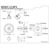 Kingston Satin Nickel Single Handle Tub & Shower Combination Faucet KB3638PX