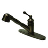 Kingston Oil Rubbed Bronze Single Handle 8" Pull-Out Kitchen Faucet KB3895BL