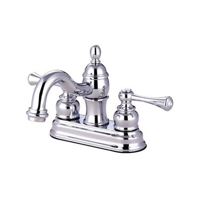 Kingston Brass Chrome 2 Handle 4" Centerset Bathroom Faucet with Pop-up KB3901BL