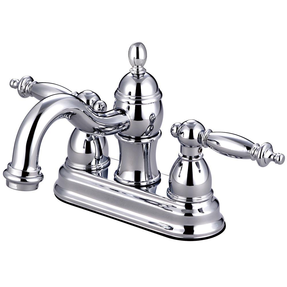 Kingston Brass Chrome Templeton 4" Centerset Bathroom Faucet W/ Pop-Up KB3901TL
