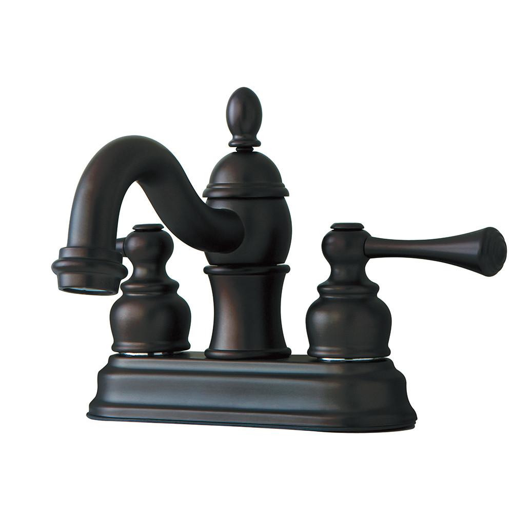 Kingston Oil Rubbed Bronze 2 Handle 4" Centerset Bathroom Faucet KB3905BL