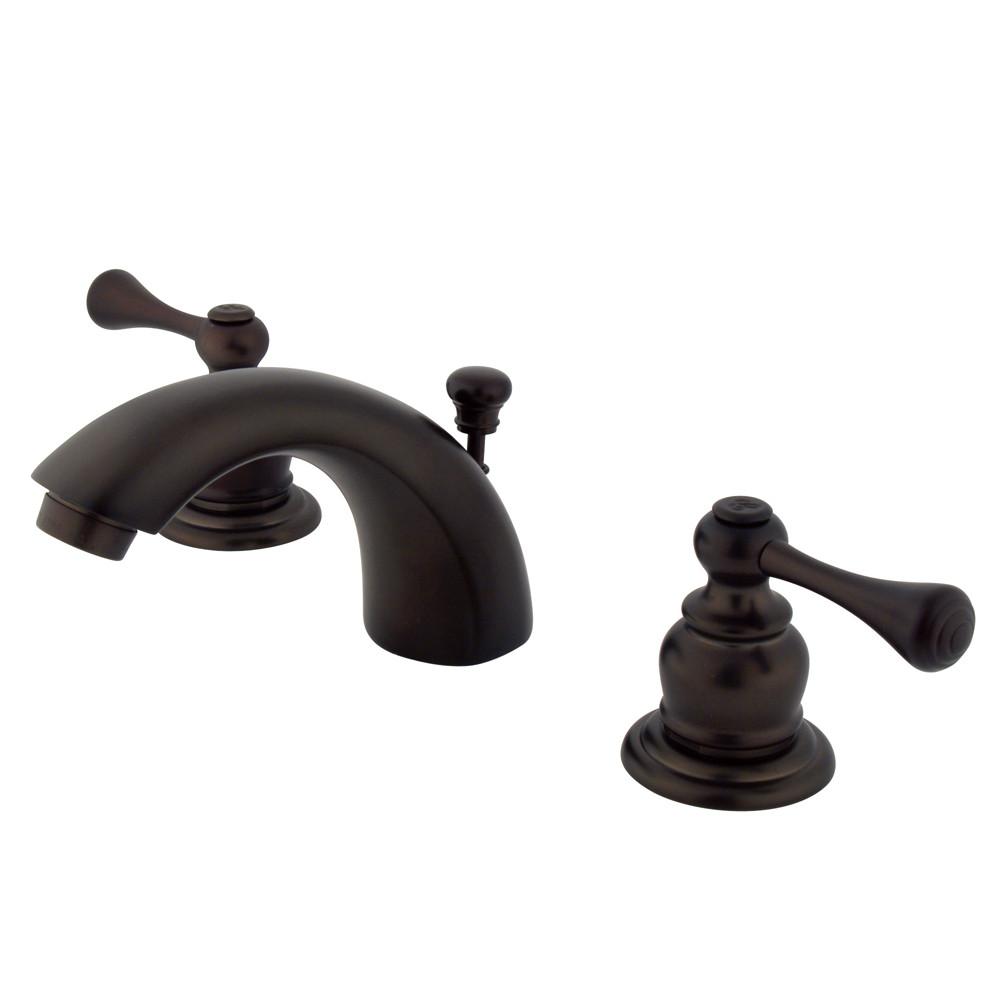 Kingston Oil Rubbed Bronze 2 Hdl 4"-8" Mini Widespread Bathroom Faucet KB3945BL