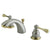 Kingston Satin Nickel/Polished Brass Mini Widespread Bathroom Faucet KB3949BL