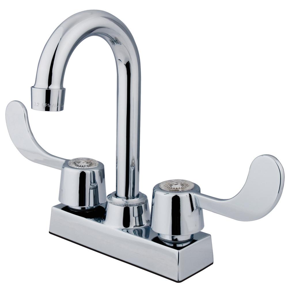 Kingston Brass Chrome Two Handle 4" Centerset Bar Prep Sink Faucet KB451