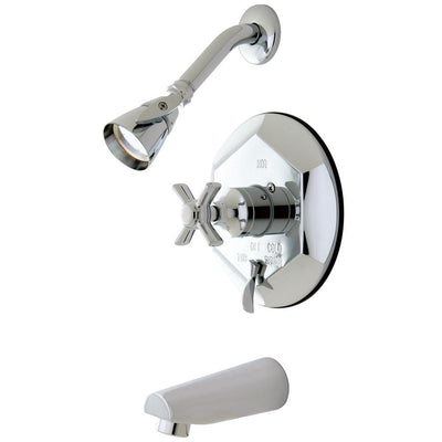 Kingston Brass KB46310ZX Tub and Shower Combination Faucet Polished Chrome