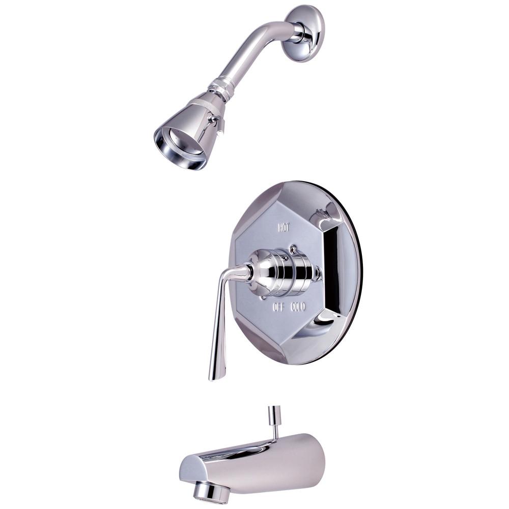 Kingston Brass Silver Sage Chrome Tub & Shower Combination Faucet KB4631ZL