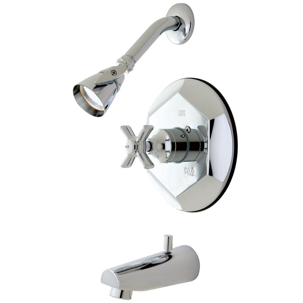 Kingston Brass KB4631ZX Tub and Shower Combination Faucet Polished Chrome