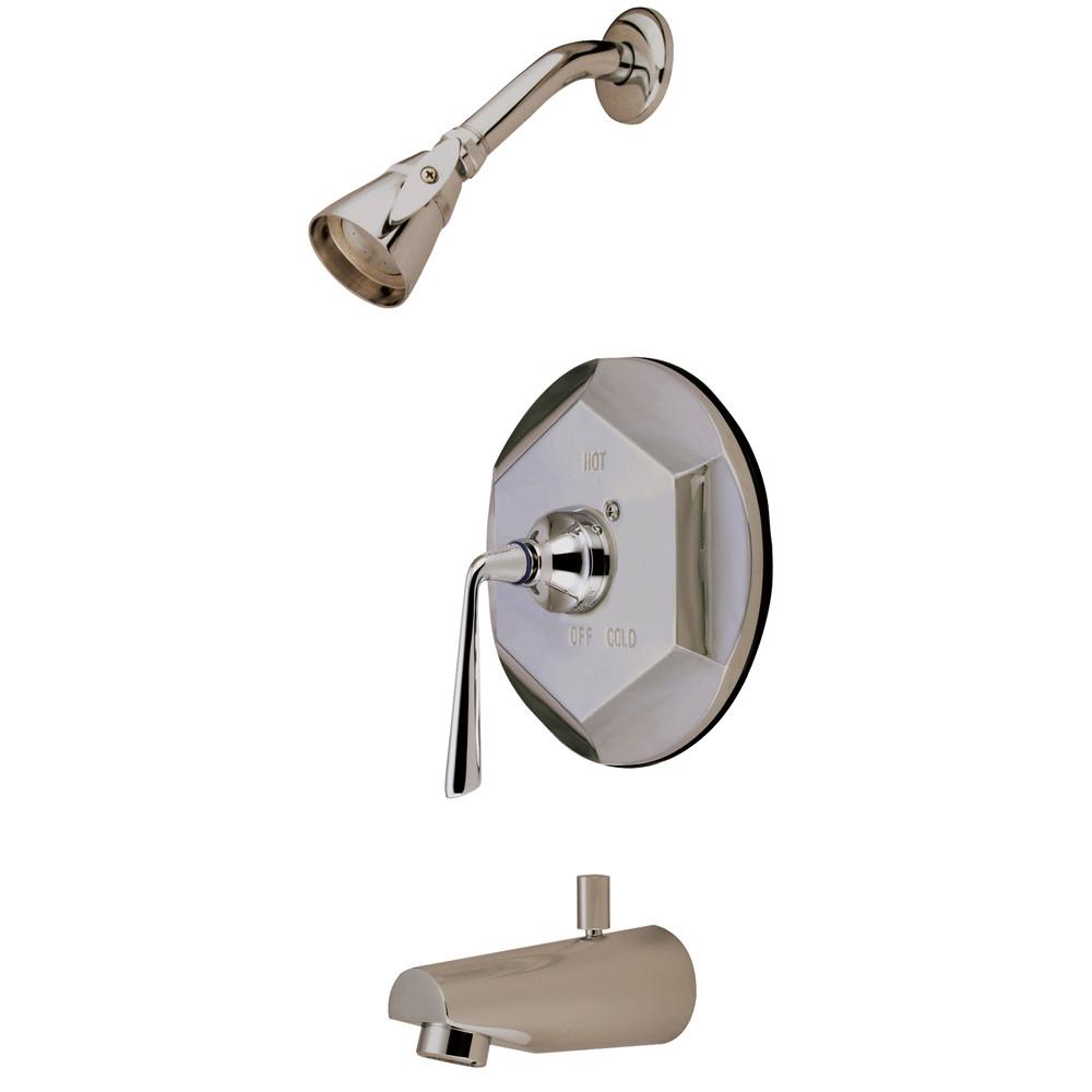 Kingston Brass Silver Sage Satin Nickel Tub & Shower Combination Faucet KB4638ZL