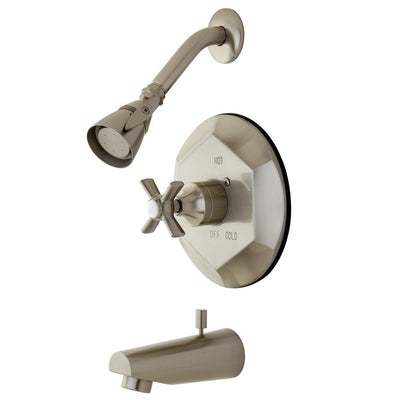 Kingston Brass KB4638ZX Tub and Shower Combination Faucet Satin Nickel