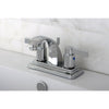 Kingston Chrome NuvoFusion Euro 4" Centerset bathroom Faucet w/ Pop-Up KB4641NDL