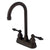 Kingston Oil Rubbed Bronze 2 Handle 4" Centerset Hi-Arch Bar Sink Faucet KB495AL