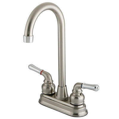 Kingston Brass Satin Nickel/Chrome Magellan 4" bar / prep sink faucet KB497