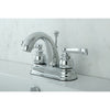 Kingston Brass Chrome 2 Handle 4" Centerset Bathroom Faucet with Pop-up KB5611FL
