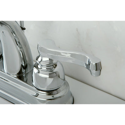 Kingston Brass Chrome 2 Handle 4" Centerset Bathroom Faucet with Pop-up KB5611FL