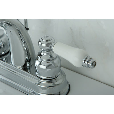 Kingston Brass Chrome 2 Handle 4" Centerset Bathroom Faucet with Pop-up KB5611PL