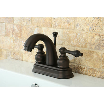Kingston Oil Rubbed Bronze 2 Handle 4" Centerset Bathroom Faucet KB5615AL