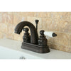Kingston Oil Rubbed Bronze 2 Handle 4" Centerset Bathroom Faucet KB5615PL