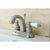 Kingston Satin Nickel 2 Handle 4" Centerset Bathroom Faucet with Pop-up KB5618PL