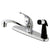 Kingston Brass Chrome Single Handle Kitchen Faucet With Deck Sprayer KB5730