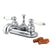 Kingston Brass Chrome 2 Handle 4" Centerset Bathroom Faucet with Pop-up KB601B