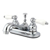 Kingston Brass Chrome 2 Handle 4" Centerset Bathroom Faucet with Pop-up KB601PL