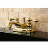 Kingston Polished Brass 2 Handle 4" Centerset Bathroom Faucet w Drain KB602AL