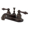 Kingston Oil Rubbed Bronze 2 Handle 4" Centerset Lavatory Faucet w drain KB605AL