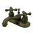 Kingston Oil Rubbed Bronze 2 Handle 4" Centerset Bathroom Faucet KB605AX