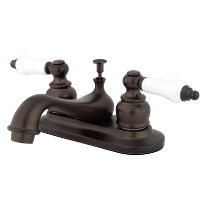 Kingston Oil Rubbed Bronze 2 Handle 4" Centerset Bathroom Faucet KB605PL