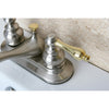 Kingston Satin Nickel / Polished Brass Centerset Bathroom Faucet KB609AL