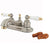 Kingston Satin Nickel / Polished Brass Centerset Bathroom Faucet w Pop-up KB609B