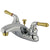 Chrome/Polished Brass Magellan 4" centerset bathroom faucet w drain KB624