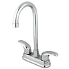 Kingston Brass Chrome Two Handle 4" Centerset Bar Prep Sink Faucet KB6491LL