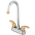 Kingston Chrome / Polished Brass 2 Handle 4" Centerset Bar Sink Faucet KB6494LL