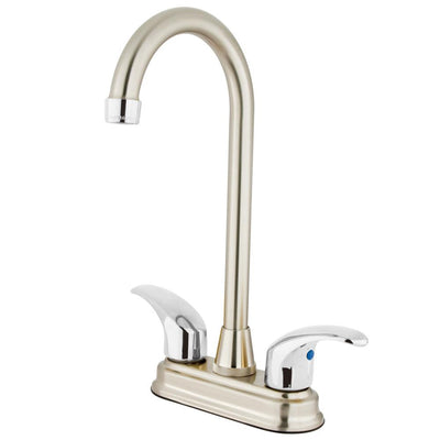 Kingston Brass Chrome Two Handle 4" Centerset Bar Prep Sink Faucet KB6497LL
