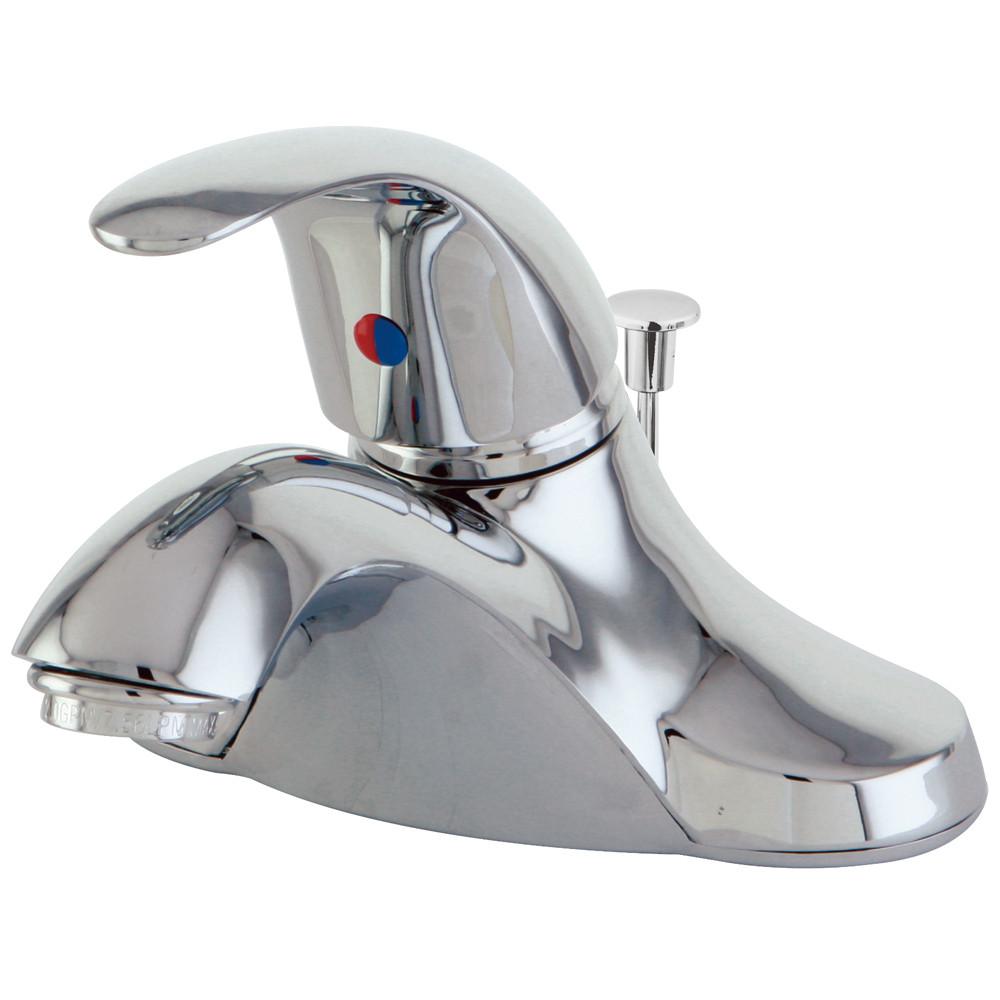 Kingston Chrome Single Handle 4" Centerset Bathroom Faucet with Pop-up KB6541