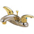 Kingston Satin Nickel / Polished Brass Centerset Bathroom Faucet KB6629LL
