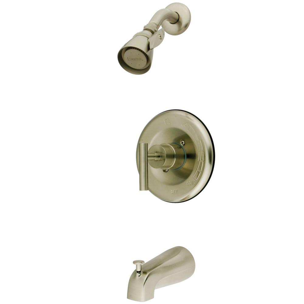 Kingston Brass Satin Nickel Manhattan tub & shower faucet combination KB6638CML