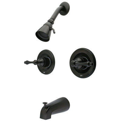 Kingston Oil Rubbed Bronze 2 Handle Tub and Shower Combination Faucet KB665AL