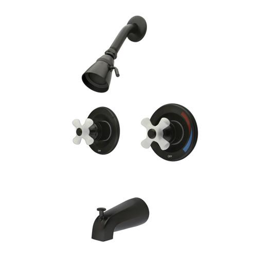 Kingston Oil Rubbed Bronze 2 Handle Tub and Shower Combination Faucet KB665PX
